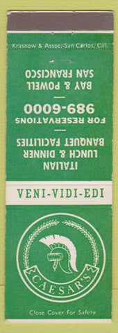 Matchbook Cover - Caesar's Restaurant San Francisco CA Italian