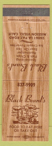 Matchbook Cover - Black Beard's Restaurant Mission Viejo CA