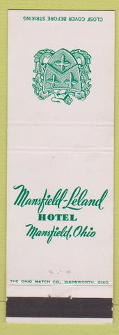 Matchbook Cover - Mansfield Leland Hotel Mansfield OH