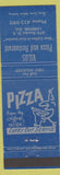 Matchbook Cover - Vilos Pizza and Restaurant London ON