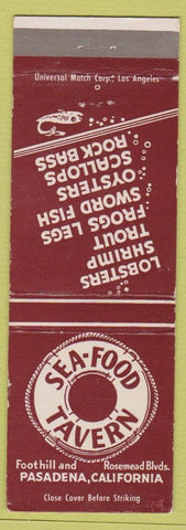Matchbook Cover - Seafood Tavern Pasadena CA restaurant