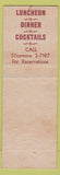 Matchbook Cover - Seafood Tavern Pasadena CA restaurant