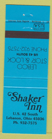 Matchbook Cover - Shaker Inn Lebanon OH