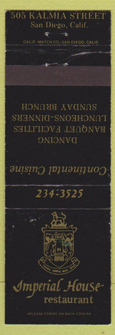 Matchbook Cover - Imperial House Restaurant San Diego CA