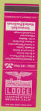 Matchbook Cover - Americana Lodge Redding CA