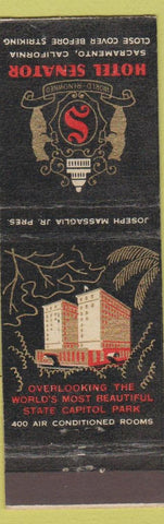 Matchbook Cover - Hotel Senator Sacramento CA