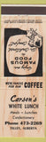Matchbook Cover - Carson's White Lunch Tilley AB