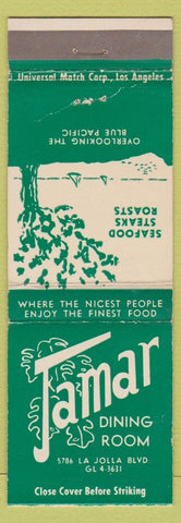 Matchbook Cover - Jamar Dining Room San Diego CA