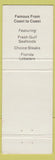 Matchbook Cover - Sea Fare Restaurant Panama City Beach FL