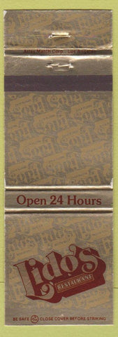 Matchbook Cover - Lido's Restaurant Signal Hill Torrance Bell Paramount CA