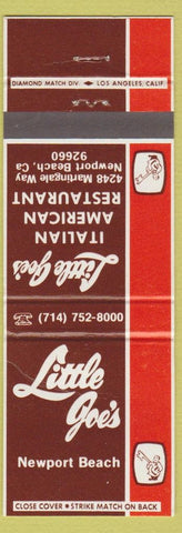 Matchbook Cover - Little Joe's Italian Restaurant Newport Beach CA