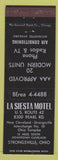 Matchbook Cover - La Siesta Motel Strongsville OH