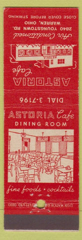 Matchbook Cover - Astoria Cafe Warren OH
