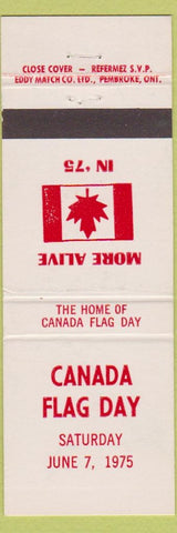 Matchbook Cover - Canada Flag Day 1975