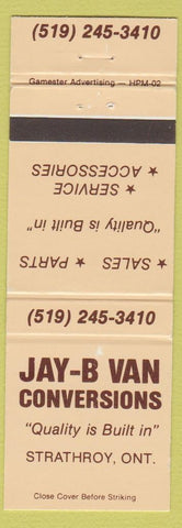 Matchbook Cover - Jay B Van Conversions Strathroy ON