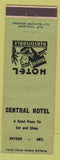 Matchbook Cover - Central Hotel Dryden ON