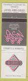 Matchbook Cover - DeSoto's Non Stop Bop Winnipeg MB Toronto ON