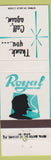 Matchbook Cover - Royal Tobacco? Canada