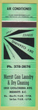 Matchbook Cover - Merritt Coin Laundry Dry Cleaning Merritt BC green