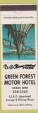 Matchbook Cover - Green Forest Motor Hotel Grand Bend ON