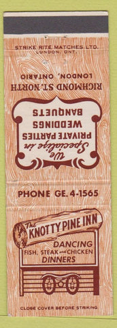 Matchbook Cover - Knotty Pine Inn London ON