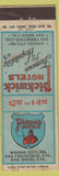 Matchbook Cover - Pickwick Hotels San Diego Francisco CA Kansas City MO