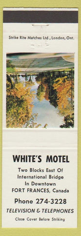 Matchbook Cover - White's Motel Fort Frances ON