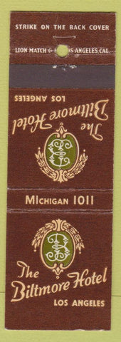 Matchbook Cover - Biltmore Hotel Los Angeles CA