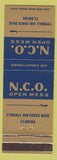 Matchbook Cover - NCO Open Mess Tyndall Air Force Base FL