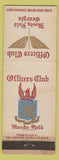 Matchbook Cover - Officers Club Moody Field GA