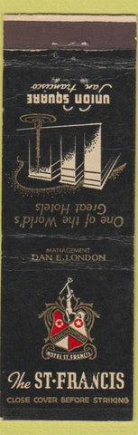 Matchbook Cover - ST Francis Hotel San Francisco CA