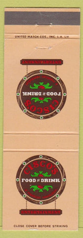 Matchbook Cover - Cisco's Restaurant Santa Ana Northridge Westlake Village CA
