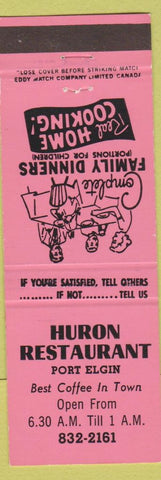 Matchbook Cover - Huron Restaurant Port Elgin ON