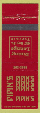 Matchbook Cover - Pipin's Restaurant Toronto ON