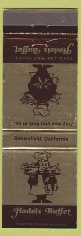 Matchbook Cover - Hodels Buffet Bakersfield CA