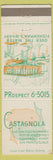 Matchbook Cover - Castagnola Restaurant San Francisco CA