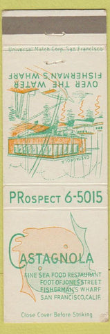 Matchbook Cover - Castagnola Restaurant San Francisco CA