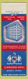 Matchbook Cover - Clarendon Hotel Quebec QC BLANK STRIKER