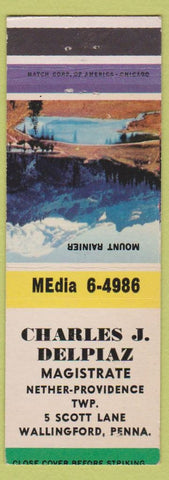 Matchbook Cover - Charles Delpiaz Magistrate Election Wallingford PA