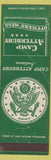 Matchbook Cover - Camp Atterbury Officers' Mess IN US Army