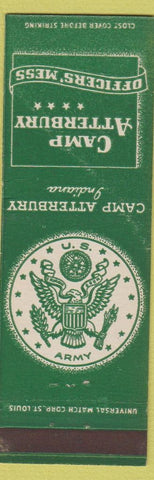Matchbook Cover - Camp Atterbury Officers' Mess IN US Army