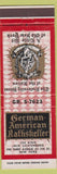 Matchbook Cover - German American Rathskeller New York City