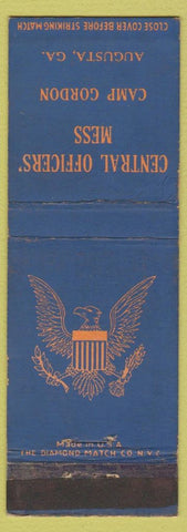 Matchbook Cover - Central Officers' Mess Camp Gordon Augusta GA WEAR