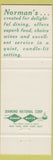 Matchbook Cover - Norman's Restaurant Berkeley CA