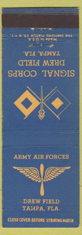 Matchbook Cover - Army Air Forces Drew Field Signal Corps Tampa FL