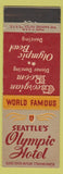 Matchbook Cover - Olympic Hotel Seattle WA