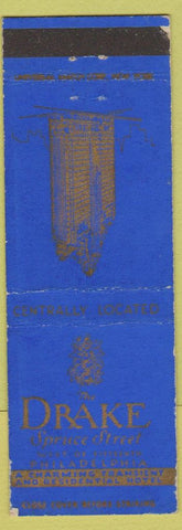 Matchbook Cover - Drake Hotel Philadelphia PA WEAR