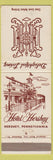 Matchbook Cover - Hotel Hershey PA