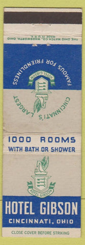Matchbook Cover - Hotel Gibson Cincinnati OH