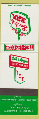 Matchbook Cover - Landry Bar Beloeil QC